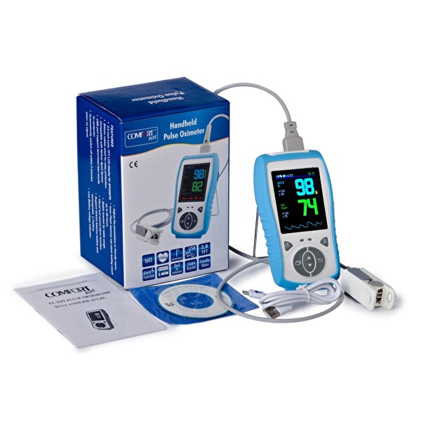 Comfort Plus SP02 El Tipi Pilli - Şarjlı Yetişkin Pulse Oksimetre