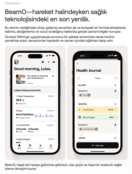 Withings BeamO SCT02 Medikal Destek Kişisel Check Up Cihazı