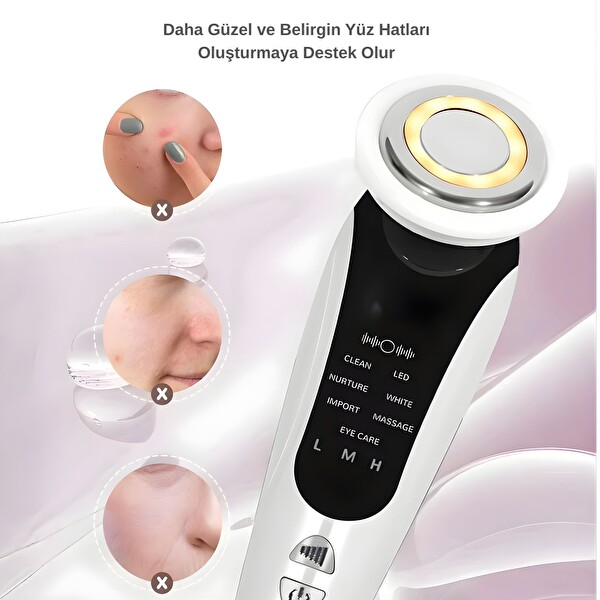 NPO AUHMA AHB-05 Sıkılaştırma Siyah Nokta Temizleme Göz Altı Bakımı 7’si 1 Arada Cilt Bakım Cihaz