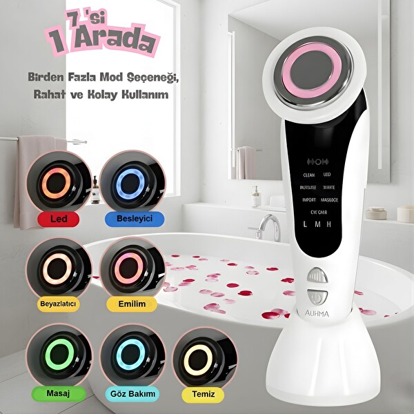 NPO AUHMA AHB-05 Sıkılaştırma Siyah Nokta Temizleme Göz Altı Bakımı 7’si 1 Arada Cilt Bakım Cihaz