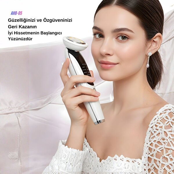 NPO AUHMA AHB-05 Sıkılaştırma Siyah Nokta Temizleme Göz Altı Bakımı 7’si 1 Arada Cilt Bakım Cihaz