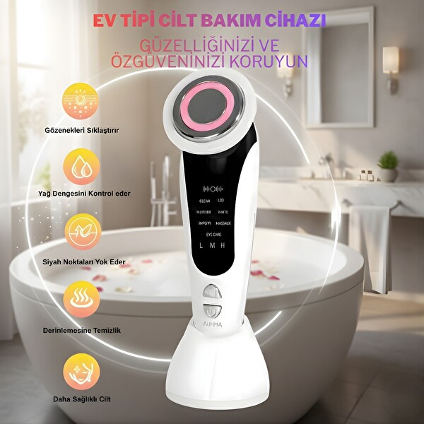 NPO AUHMA AHB-05 Sıkılaştırma Siyah Nokta Temizleme Göz Altı Bakımı 7’si 1 Arada Cilt Bakım Cihaz