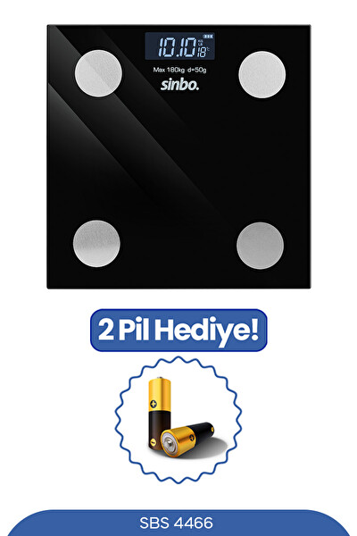 Sinbo SBS-4466 Akıllı Bluetooth Baskül Vücut Yağ - BMI Ölçer Mobil Uygulamalı