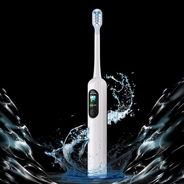 Mioji Oral B8 Care Şarj Edilebilir Diş Fırçası Beyaz - Toplam 4 Adet Fırça Başlık