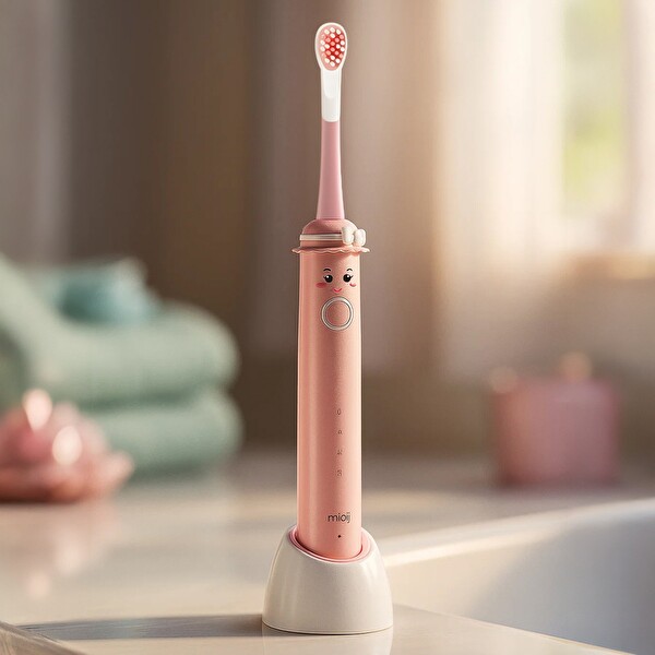 Mioji Oral B2 Kids Care Şarj Edilebilir Diş Fırçası Pembe - 4 Adet Fırça Başlık