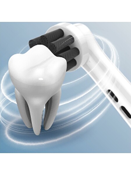 Rovexa Charcoal - Aktif Karbon Ekstra Beyazlık Oral B Şarjlı Diş Fırçası Yedek Başlığı - 12'li Yedek Başlık