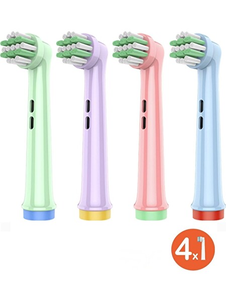 Rovexa Kids Fun - Çocuklara Özel Extra yumuşak Oral B Şarjlı Diş Fırçası Yedek Başlığı - 12'li Yedek Başlık