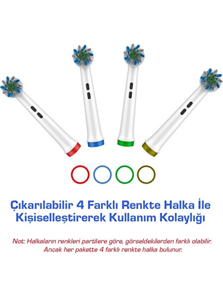 Rovexa 3D Maxcare - 3 Boyutlu Temiizlik Oral B Şarjlı Diş Fırçası Yedek Başlığı - 8 Adet Yedek Başlık