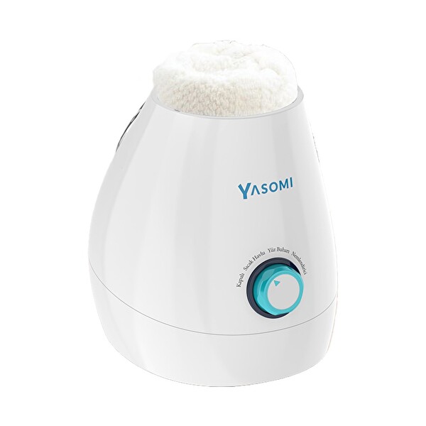 Yasomi NV8318 Aromaterapi 3ü1 arada Havlu Isıtıcı Cilt Nemlendirici ve Yüz Buharı Cihazı Mavi