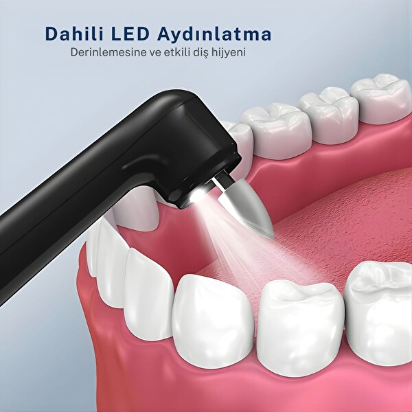 NPO P06 Şarjlı 5 Modlu 5 Uçlu Ledli Tartar Temizleme Diş Beyazlatma ve Profesyonel Parlatma Seti