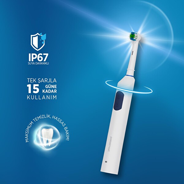 Polosmart PSC82 Şarjlı 5 Modlu IP67 Suya Dayanıklı Diş Fırçası Navy