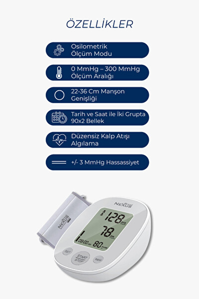 Direct Nexus Koldan Ölçer Basic Otomatik Tansiyon Aleti 2 Kullanıcı 180 Hafıza