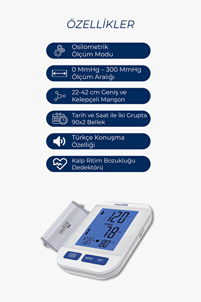 Direct Nexus Konuşan Otomatik Koldan Dijital Tansiyon Aleti