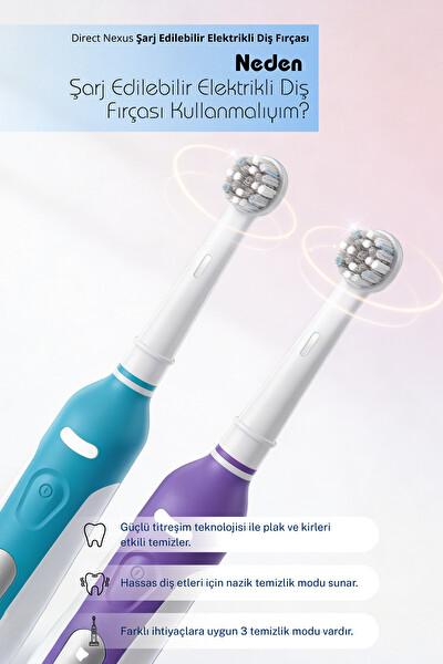 Direct Nexus Şarj Edilebilir Elektrikli Diş Fırçası