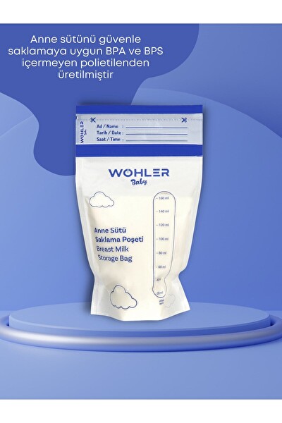 Wohler Anne Sütü Saklama Poşeti 25'li x 3 : 75 Adet