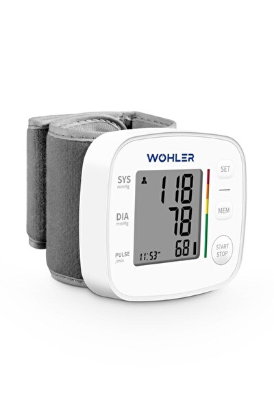 Wohler Bilekten Ölçer Dijital Tansiyon Aleti Nabız Ölçer 2 x 120 Ölçüm Hafıza Saklama Kutulu