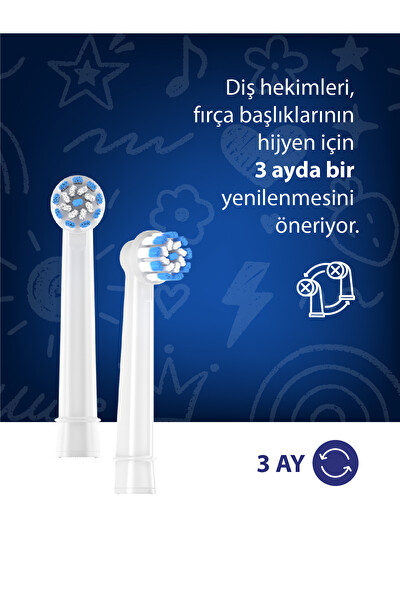 Wohler Değiştirilebilir Başlıklı Pilli Erkek Çocuk Diş Fırçası 3+ FDA Onaylı