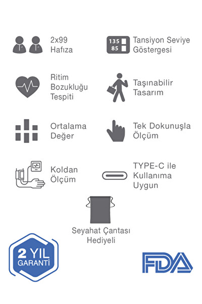 Wohler Konuşan Üst Koldan Ölçer Dijital Tansiyon Aleti Nabız Ölçer USB Girişli 99 Ölçüm Hafıza Çantalı