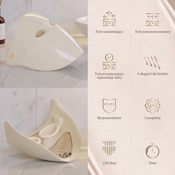 Neno Beauty Alva LED Yüz Maskesi - 4 Işık Teknolojili Premium Cilt Bakım Maskesi