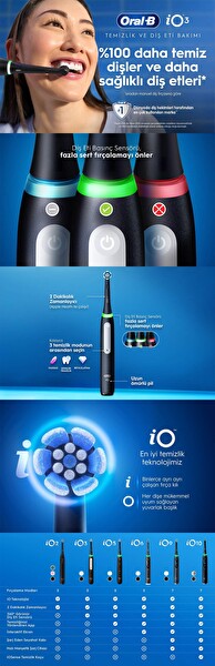 Oral-B iO3Holiday Edition Şarjlı Diş Fırçası ve 3’lü Yedek Başlık