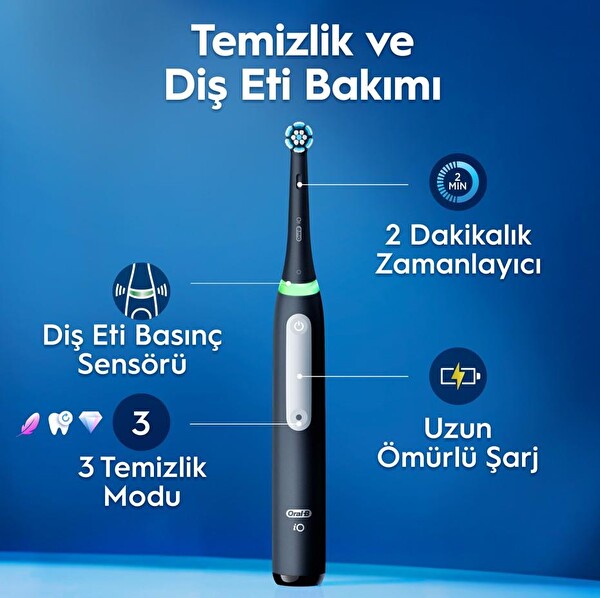 Oral-B iO3Holiday Edition Şarjlı Diş Fırçası ve 3’lü Yedek Başlık