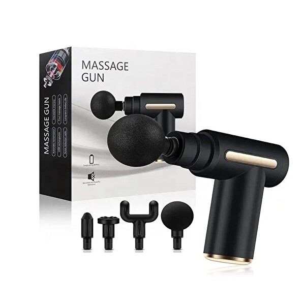 Çeşithane Massage Gun – Şarjlı Derin Doku Masaj Tabancası 4 Başlıklı Profesyonel Kas Gevşetici