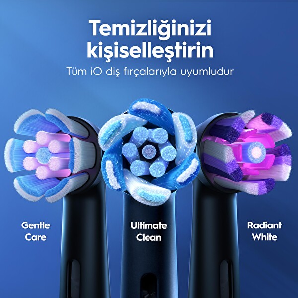Oral-B iO2 Şarjlı Elektrikli Diş Fırçası 2'li Set - Siyah ve Orman Yeşili - 2 Fırça Başlığı - Seyahat Kabı