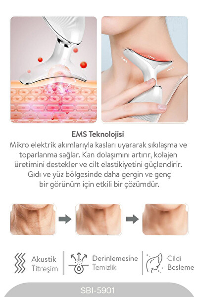Sinbo SBI-5901 Yüz ve Boyun Bölgesi Sıkılaştırıcı - Beyaz