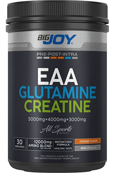 Bigjoy Kreatin - EAA - Glutamin Portakal Aromalı 480g 30 Servis Amino Asit