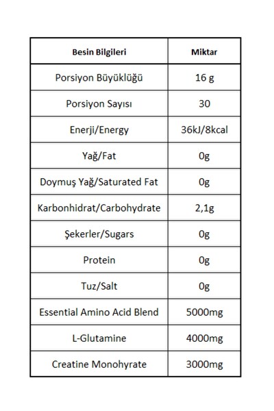 Bigjoy Kreatin - EAA - Glutamin Portakal Aromalı 480g 30 Servis Amino Asit