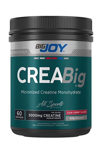 BigJoy Creabig %100 Mikronize Kreatin Monohidrat Vişne Aromalı 420g 60 Servis