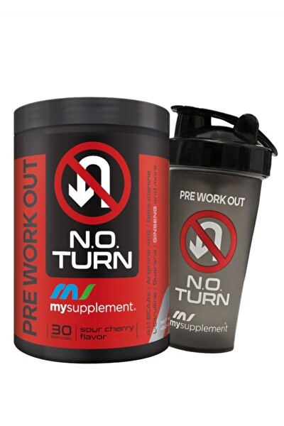Mysupplement PreWorkout No Turn Vişne Aromalı 450GR 30 Servis - Shaker Hediyeli - Pre workout - Güç & Performans.