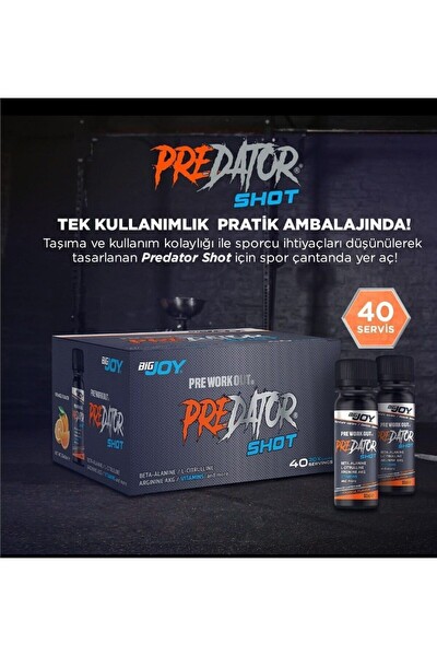 Predator Pre-workout 20' Li Shot Portakal 20×60ml Preworkout Güç Ve Aminoasit