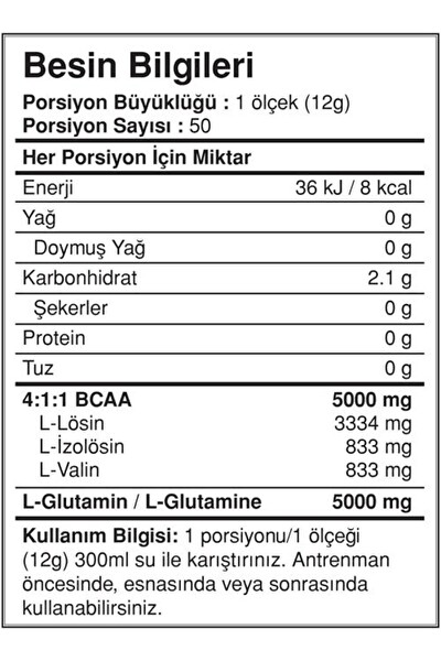 Bigjoy Bcaa - Glutamin Karpuz Aromalı 600 g 50 Servis Amino Asit