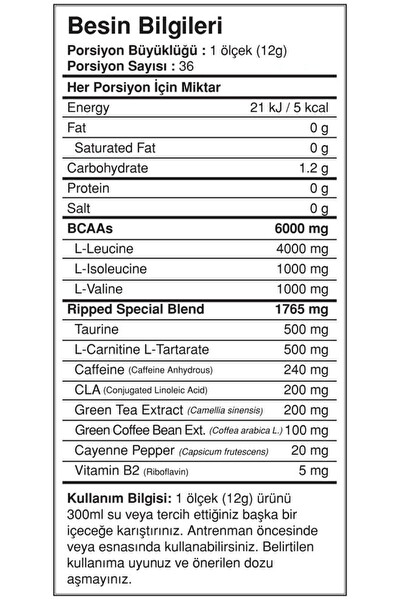 Bigjoy Amino Asit Bcaa Pro Ripped Kola Aromalı 432g 36 Servis