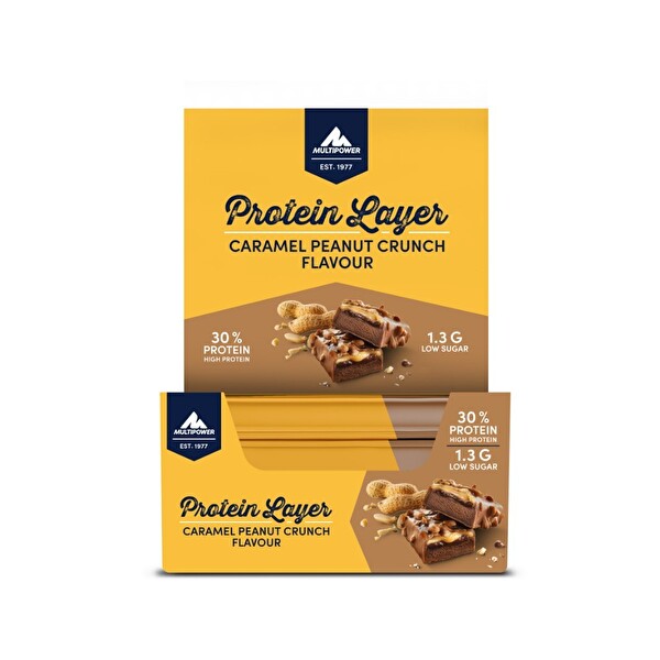 Multipower Protein Layer Protein Bar 50 GR x18 Adet Caramel Peanut Crunch