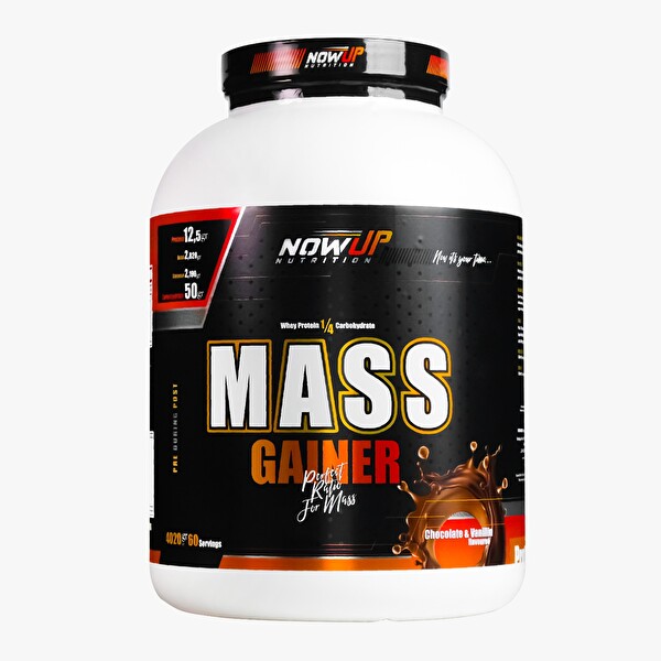 Nowup Nutrition 4020 GR Çikolata ve Vanilya Aromalı Kas Gelişimi ve Kilo Artışı Mass Gainer