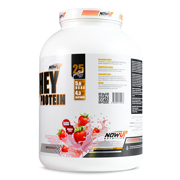 Nowup Nutrition %100 Çilek Aromalı 2160 GR 60 Servis Whey Protein Tozu