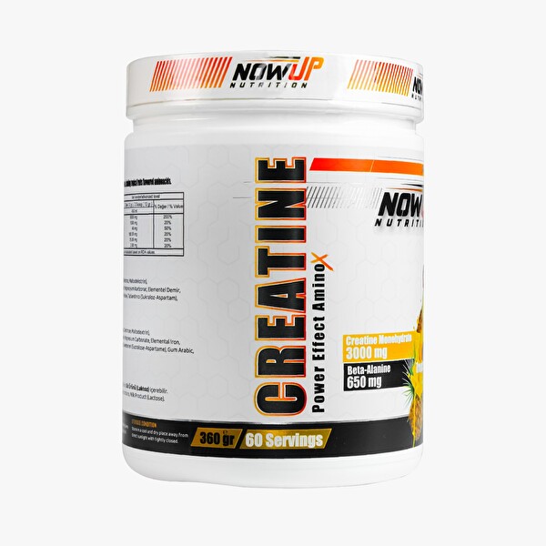 Nowup Nutrition Creatine Power Effect 360 GR - Tropikal Meyve Aromalı Güç ve Dayanıklılık Desteği