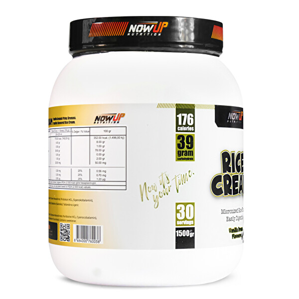 Nowup Nutrition Rice Cream Vanilya Aromalı 1500 GR - Hızlı Enerji Kaynağı