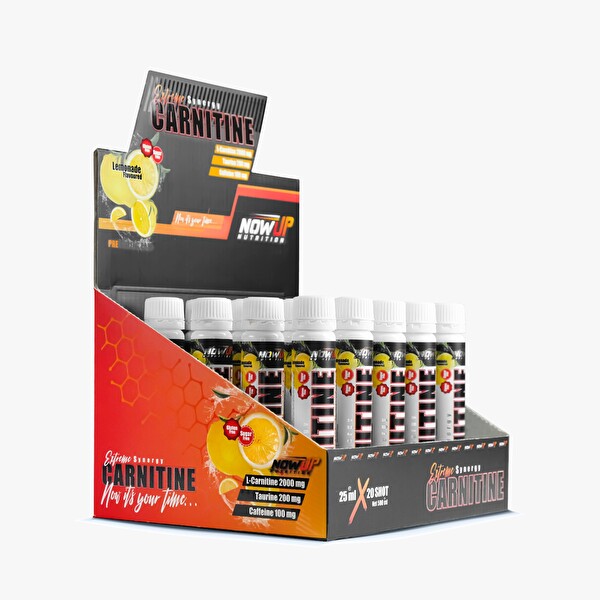 Nowup Nutrition Extreme Synergy Shot Limon Aromalı 20x25 ML L-Carnitine