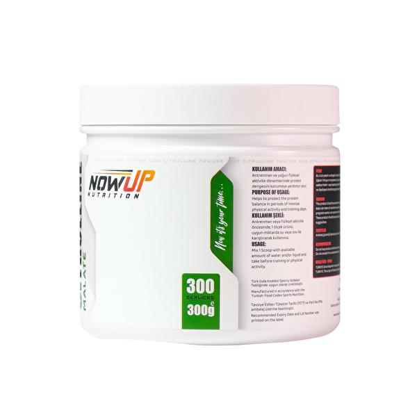 Nowup Nutrition PURE Citrulline Katkısız ve Aromasız Saf Citrulline Malate