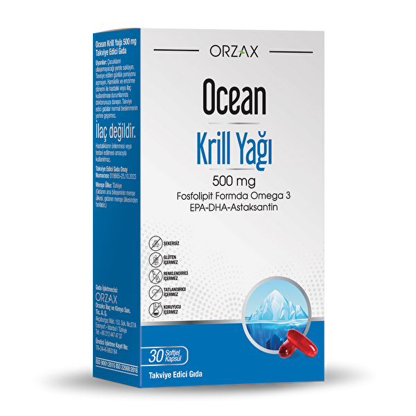 Orzax Ocean Krill Oil 30 Kapsül