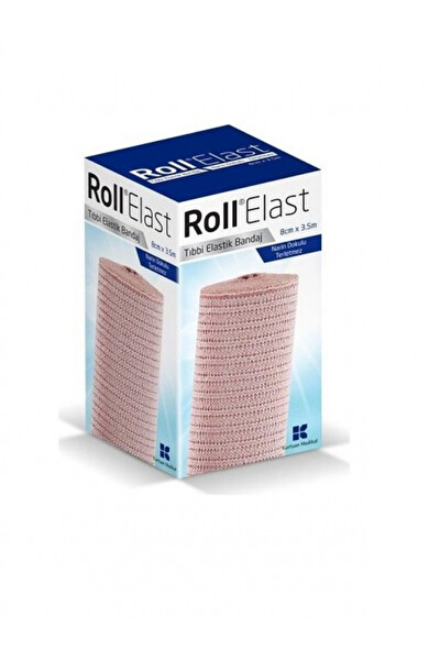 Roll Elast Tıbbi Elastik Bandaj 8 CM x 3.5 M