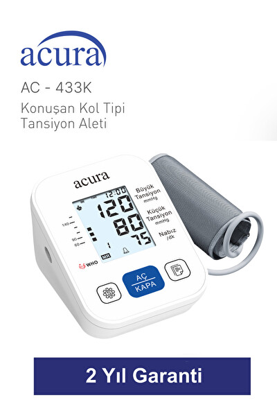 Acura AC-433 K Geniş Ekranlı Türkçe Konuşan Tansiyon Aleti