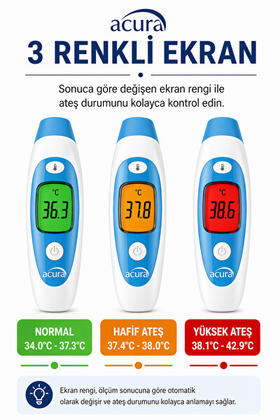Acura AC-9280 Kulak Alnından Ateş Ölçer