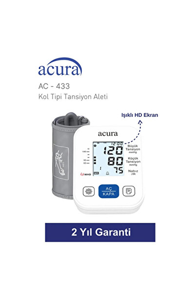 Acura AC-433 Tam Otomatik Elektronik Üst Koldan Ölçer Tansiyon Aleti