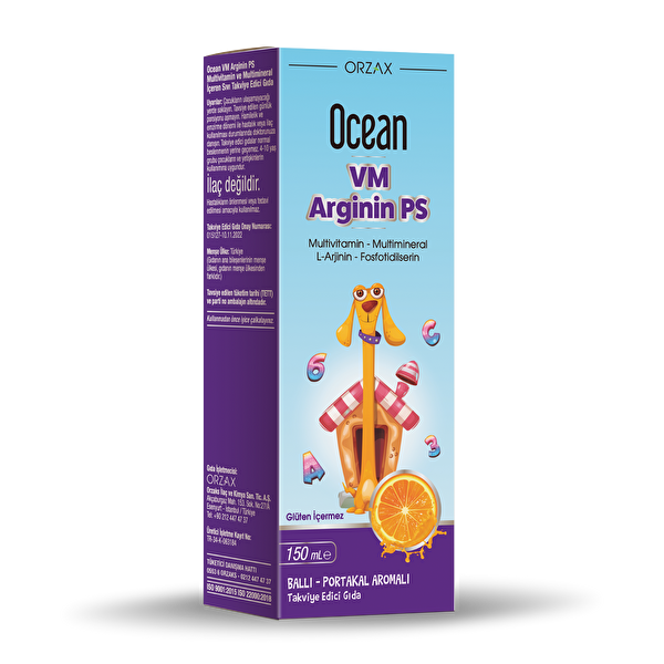 Orzax Ocean VM Arginin PS Takviye Edici Gıda 150 ML
