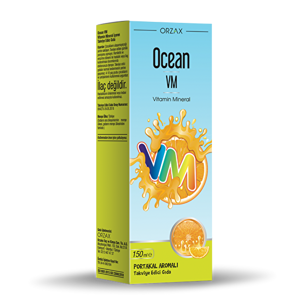 Orzax Ocean VM Portakal Aromalı Şurup 150 ML