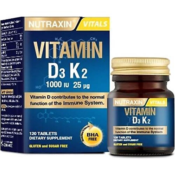 Nutraxin Vitamin D3K2 1000 IU 120 Tablet
